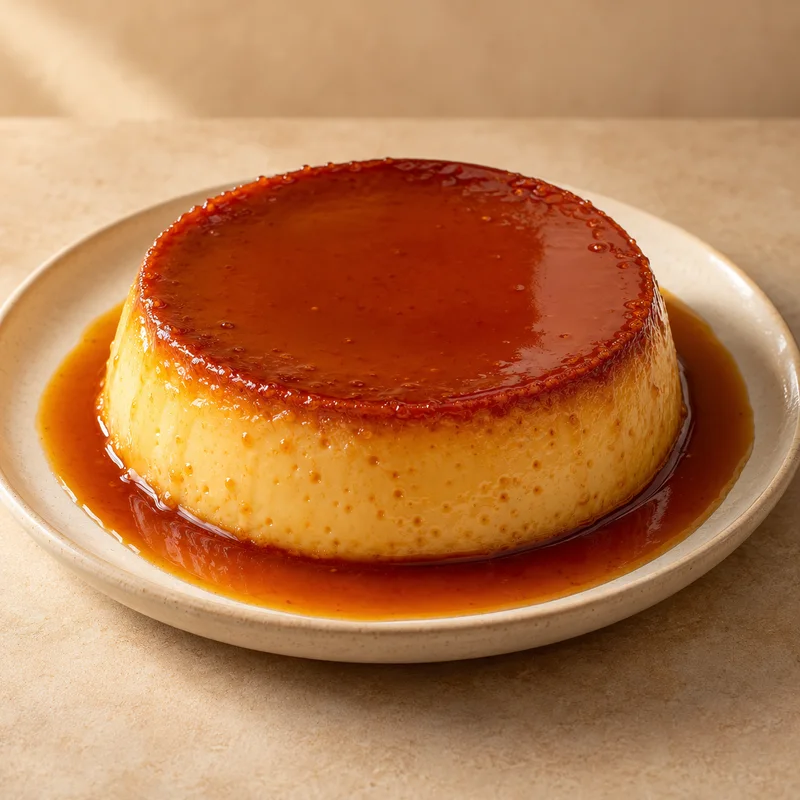 Flan con dulce de leche · imagen ilustrativa