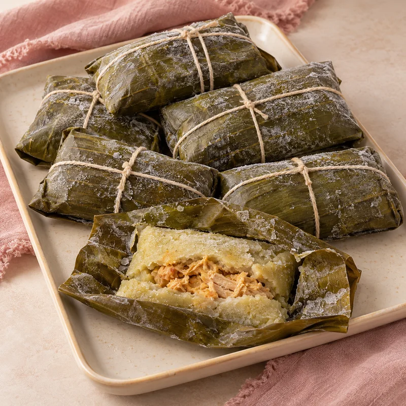Pasteles en hoja · imagen ilustrativa